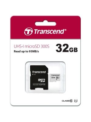 TS32GUSD300S-A 32GB UHS-I U1 microSD w Adapter