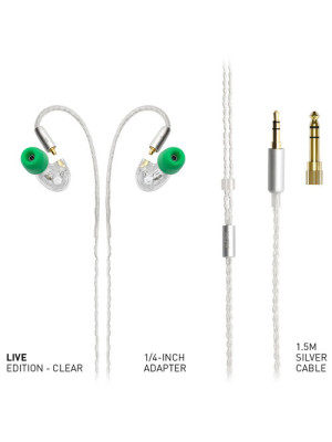 MODEL 3 MMCX  AUDIFONOS IN-EAR  DE ALTA RESOLUCION CON MICROFONO LIVE EDITION  (CLEAR) ADV
