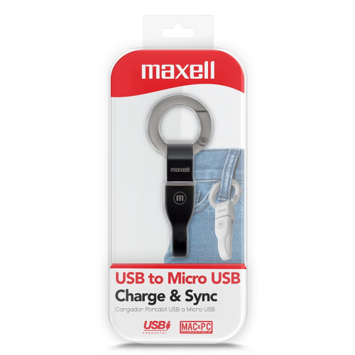 MUSB-KC 3.5" USB TO MICROUSB KEYCHAIN BLACK