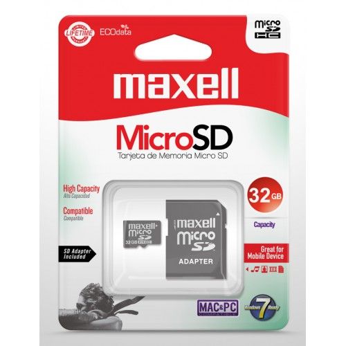 MCSD-32CL10 TARJETA DE MEMORIA 32GB MICRO SDXC CL10 CON ADAPTADOR SD