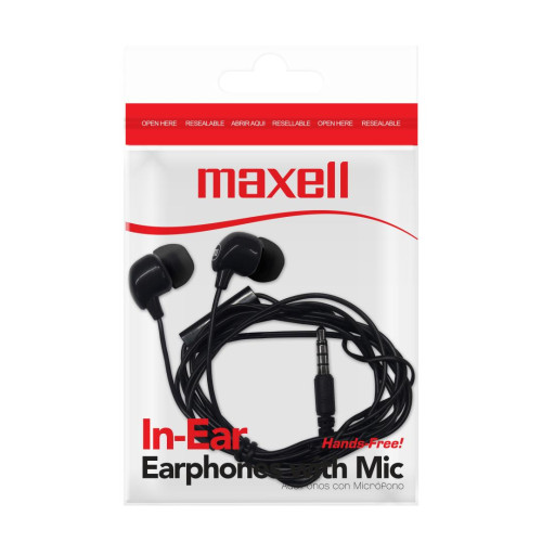IN-BAX  EARPHONES  W/MIC  BLACK