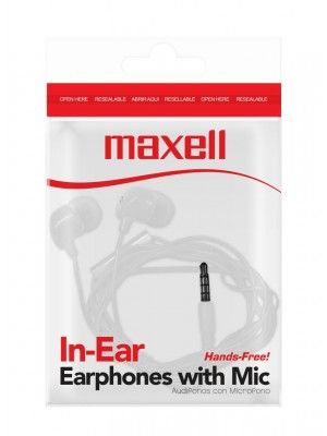 IN-BAX  EARPHONES  W/MIC  WHITE