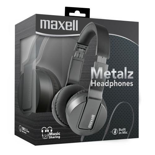 SMS-10 METALZ AUDIFONO DE DIADEMA CON MICROFONO NEGRO
